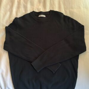 Zara Mens Waffle Knit Crewneck Sweater